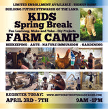 SPRING BREAK KIDS FARM CAMP - ENROLLMENT FEE