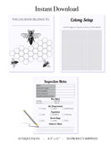 Beekeeping Log, Beekeeper Gift, Beehive Kit, Honey Bee Hive, Hive Inspection Notes, Beekeeper Book